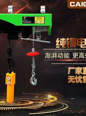 财鸽微型电动葫芦小型家用吊机220V1/0.5吨卷扬机提升机升降起重
