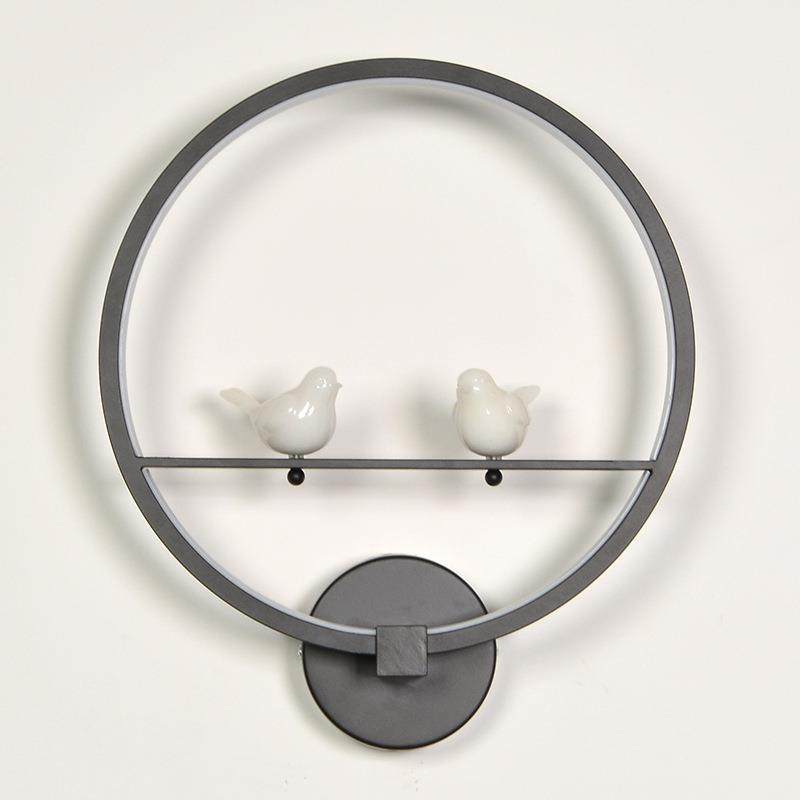 2只鸟LED环型壁灯卧室灯简约室内客厅楼梯照明灯外贸欧美可调光,鲜花速递/花卉仿真/绿植园艺,割草机/草坪机,淘宝优惠券,粉丝福利购,淘宝优惠卷