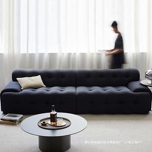 罗奇堡布艺沙发意式极简奶油风客厅小户型休闲直排设计师网红沙发