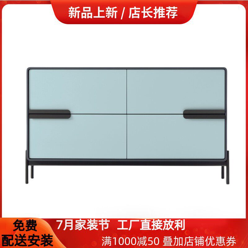 新品钢琴烤漆餐边柜网红艺术玄关柜现代简约多功能茶水储物柜整装