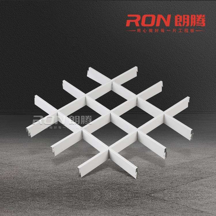 商场白色铝合金格栅吊顶供应铝合金格栅100Wx40H铝网格吊顶