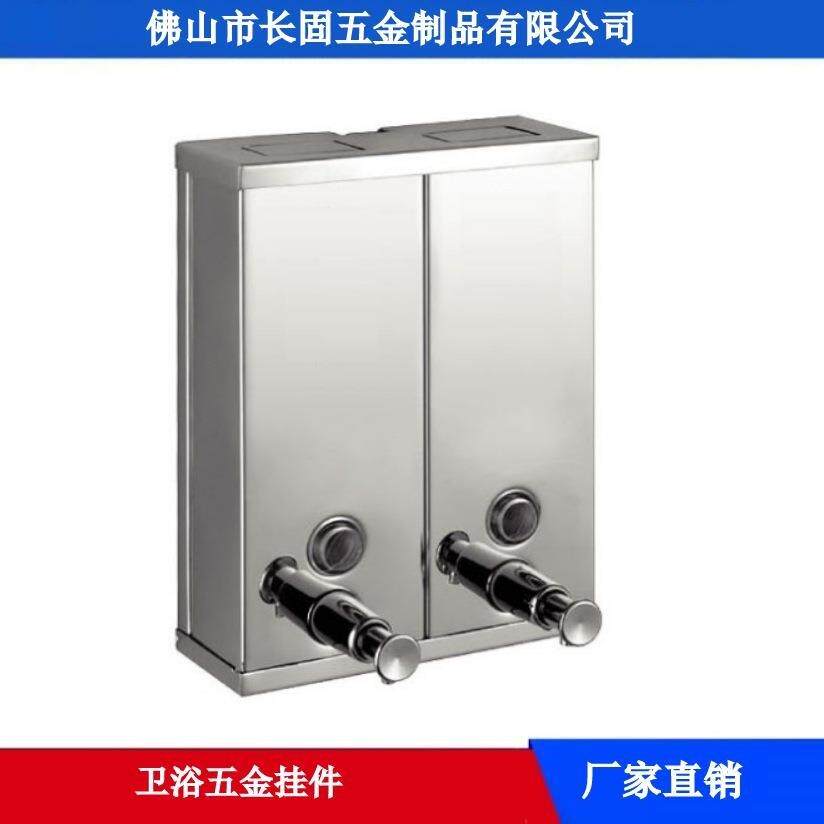 304不锈钢光面手动给皂液器洗手消毒液瓶子双头按压长固ST-V22AB