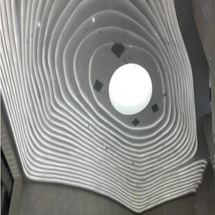 GRG波浪纹吊顶墙面GRG水波纹天花GRG石膏板造型GRG构件生产