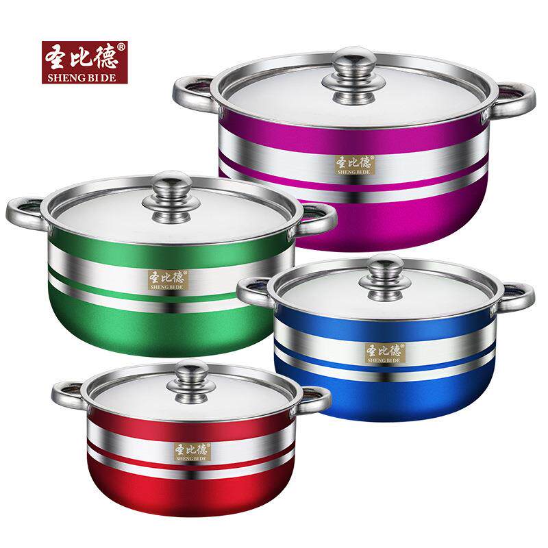 东南亚厨具不锈钢锅具套装家用汤锅组合烹饪炊具pot锅具套装