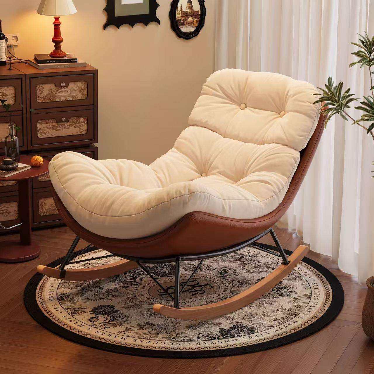 摇椅大人躺椅阳台家用休闲客厅蛋蛋椅懒人摇摇椅轻奢单人沙发椅子