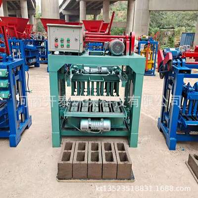 出口喀麦隆砖机水泥沙子空心砖机 砖机水泥建材小型砖机空心砖机