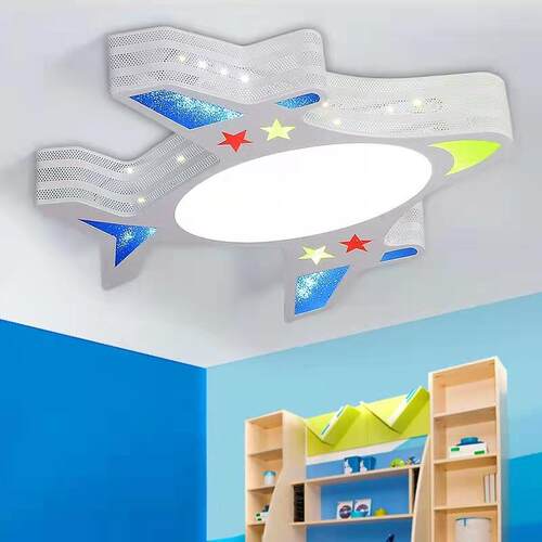飞机灯卡通吸顶灯LED护眼儿童卧室幼儿园装饰灯具