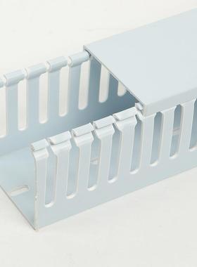 灰白色塑料行线槽方形阻燃绝缘配线槽电箱电气柜pvc走线槽