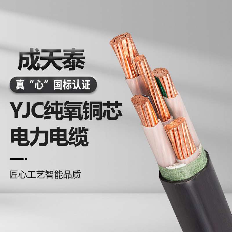 成天泰电缆线纯铜国标5芯电缆YJV 3+2 10.16.25.35.50.70.95-240