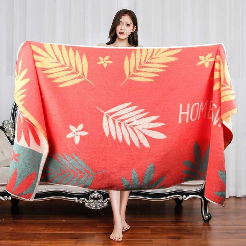 冬季男女款浴巾100成人学生韩版吸水不掉毛加厚家用洗澡