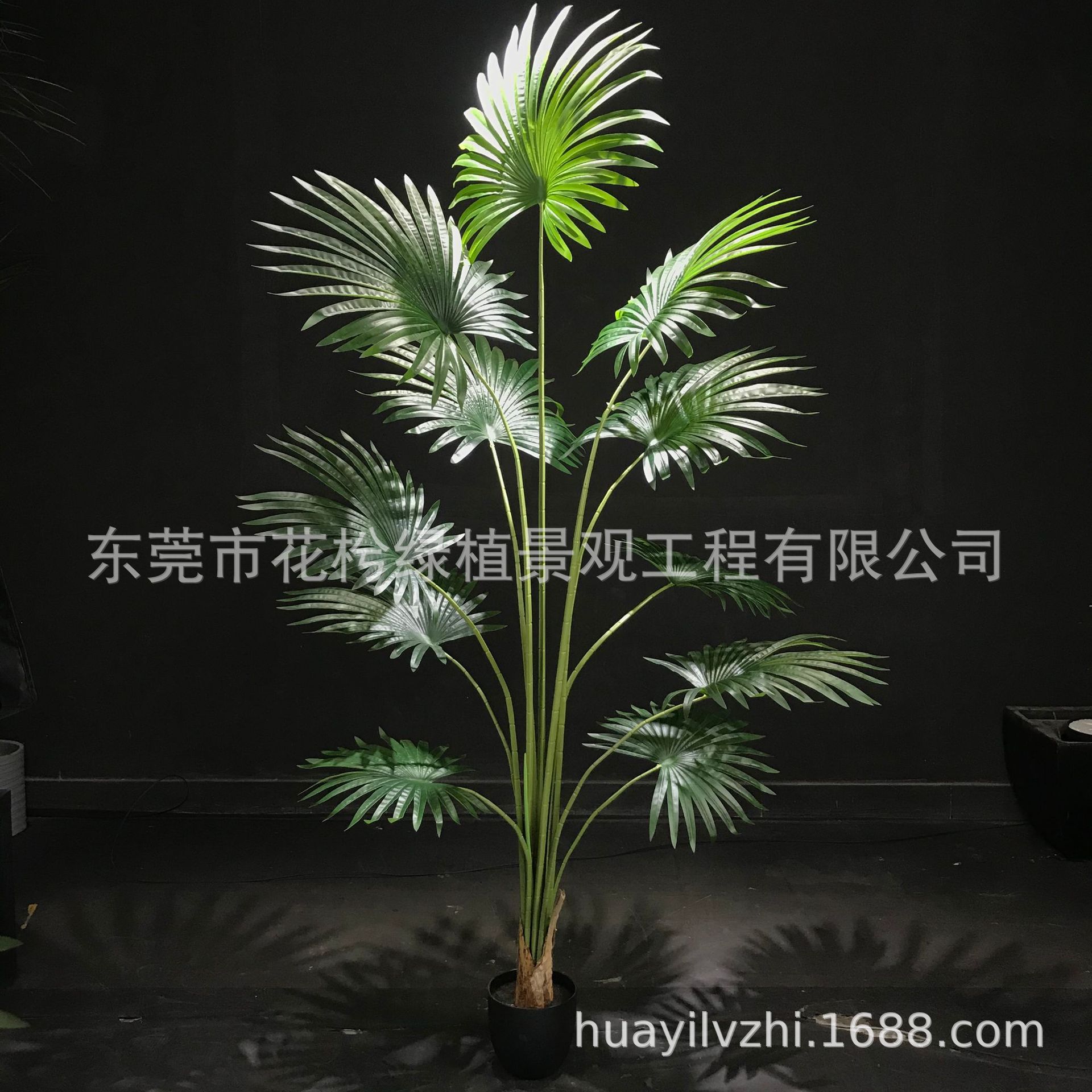 东莞仿真绿植蒲葵扇葵树盆栽装饰商超大型家居北欧橱窗假植物厂家