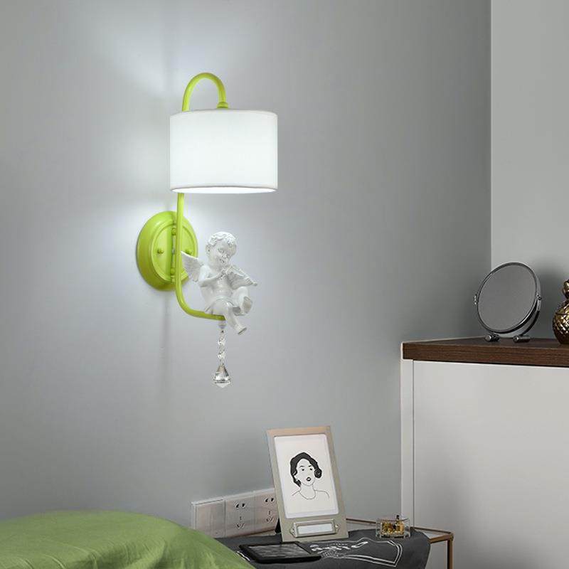 田园LED奶油风卧室床头壁灯现代北欧玄关灯具阳台过道天使灯护眼,鲜花速递/花卉仿真/绿植园艺,割草机/草坪机,淘宝优惠券,粉丝福利购,淘宝优惠卷