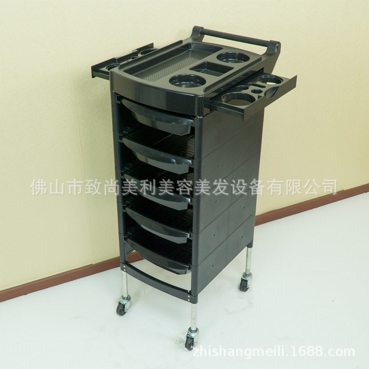 新款烫染发型师理发店加固专用手推杠车复古美发车发廊工具小推车