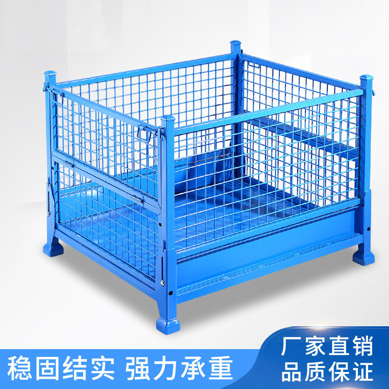 移动折叠可堆叠仓储笼工厂物料笼车重型仓储笼网格笼仓库搬运设备