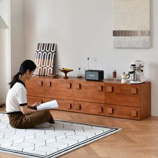 中古实木客厅斗柜靠墙储物柜复古餐边柜卧室床头落地卡门柜电视柜