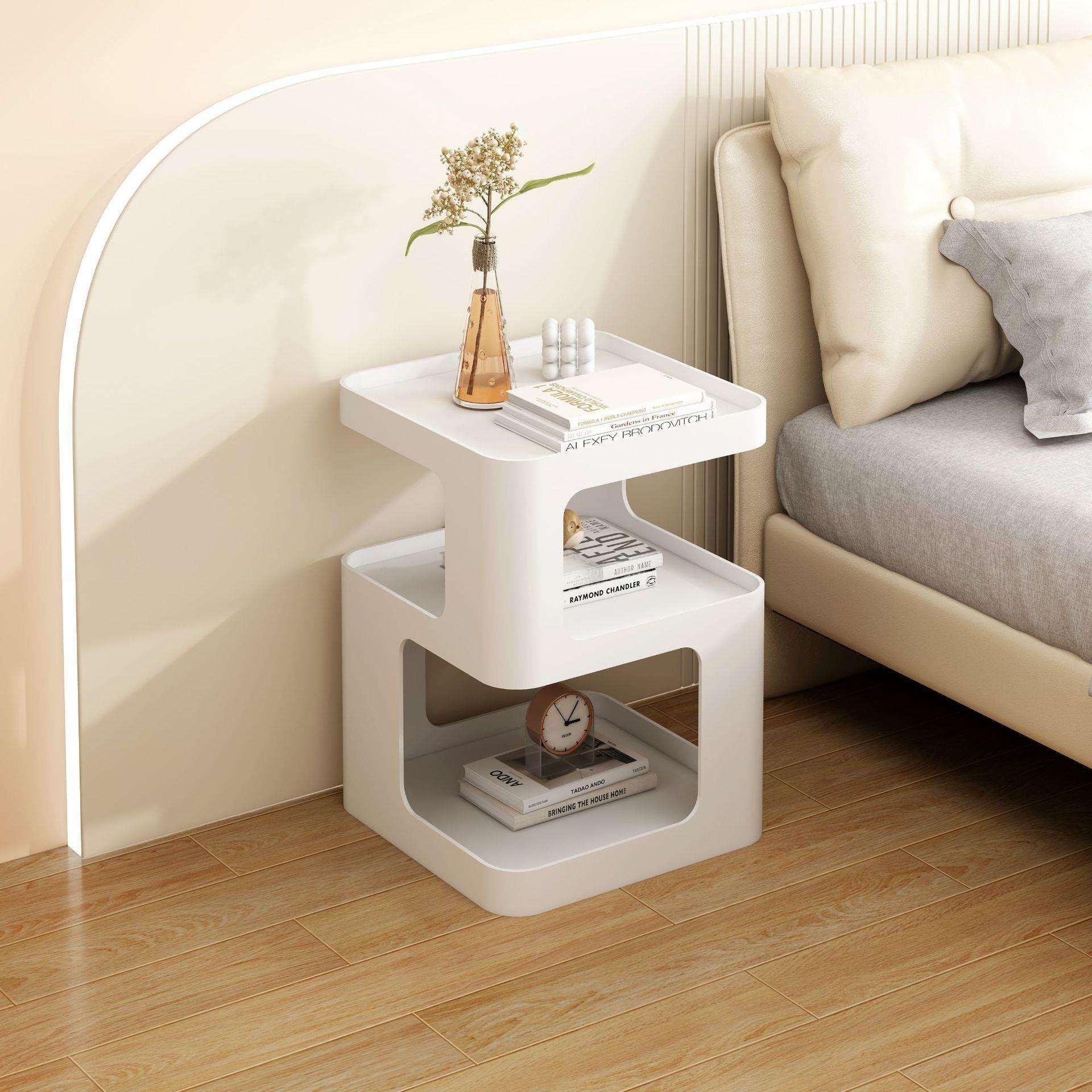 床头柜替代品家用卧室小型铁艺床头置物架简约现代创意床边小桌子