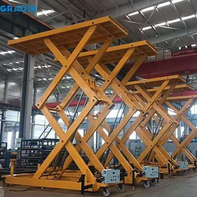 五台联动固定剪叉式升降机平台电动液压举升机多剪叉升降台