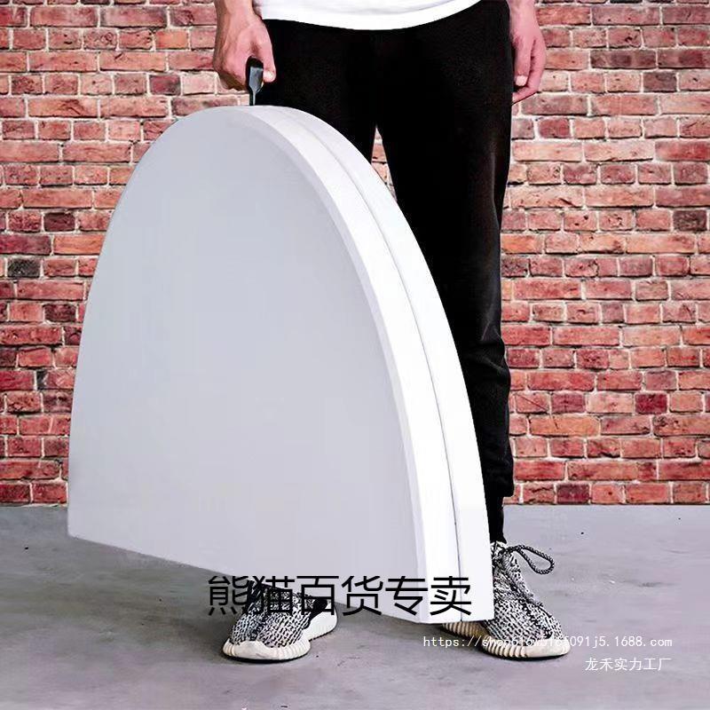 折叠圆桌家用简易大圆桌面可折叠餐桌子饭桌户外简约餐桌椅