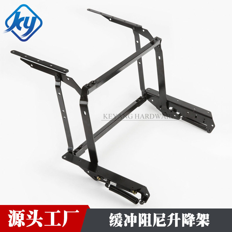带缓冲阻尼茶几升降架茶几餐桌两用升降功能五金配件创意省空间