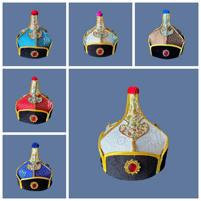 蒙古元素儿童尖顶帽子