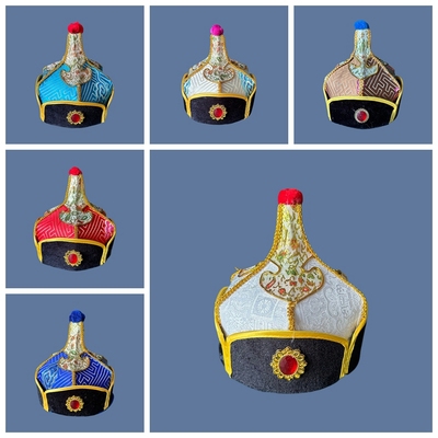 蒙古元素儿童尖顶帽子