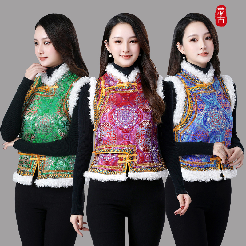 舞台演出坎肩餐厅女士蒙古族马甲