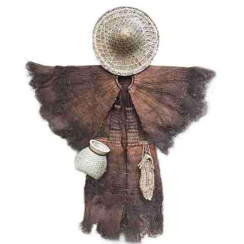 镇宅艺术演出服竹编帽渔民工艺品蓑衣斗笠装饰怀旧古风披风纯手工