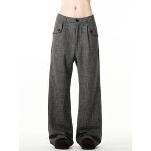 子 男女宽松复古vintage微喇裤 MADWITCH新款 欧美老钱风垂感休闲裤
