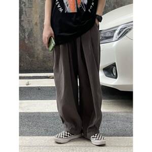 B东日系男装ins潮牌宽松直筒阔腿休闲裤cityboy男女四季简约长裤