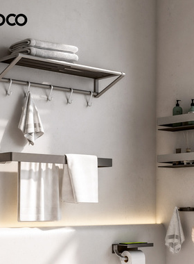 UOCO浴室置物架洗浴用品收纳架太空铝厕所洗手间收纳淋浴房壁挂