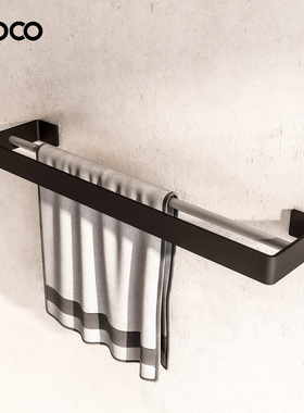 卫浴太空铝毛巾架毛巾杆 卫生间浴巾架浴室挂件置物架挂杆衣架