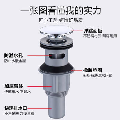 莱尔诗丹（Larsd）面盆下水器套装防臭下水管洗脸洗手盆台盆下水