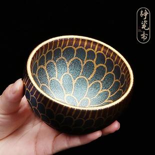 0茶杯个人建盏主人杯功夫品茗杯莲花茶盏茶碗中式