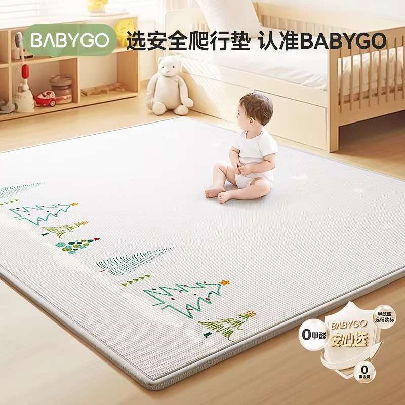BABYGO宝宝爬行垫加厚安全无味婴儿童家用客厅地垫xpe游戏爬爬垫