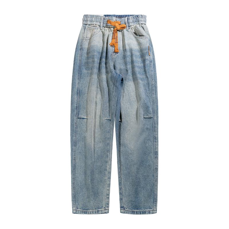 男士牛仔裤宽松休闲跨裤