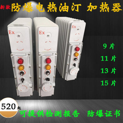 防爆电热油汀1.5KW 2KW 2.5KW电暖气取暖加热器13片BYT防爆电暖气