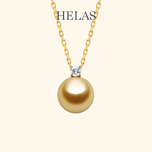 HELAS赫拉南洋金珠珍珠吊坠项链
