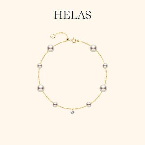 HELAS赫拉淡水珍珠14K金珍珠手链