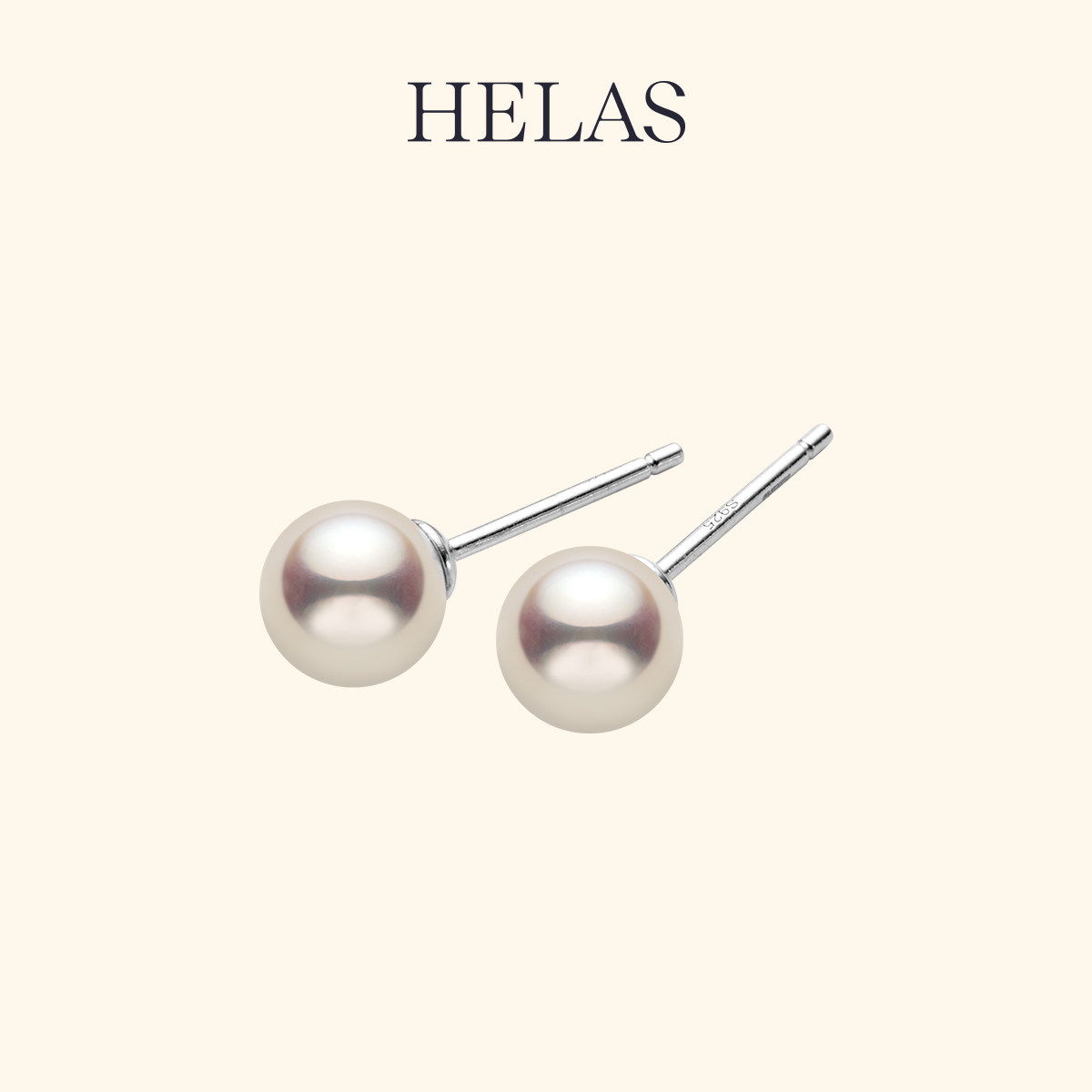 HELAS赫拉淡水珍珠耳钉S925银