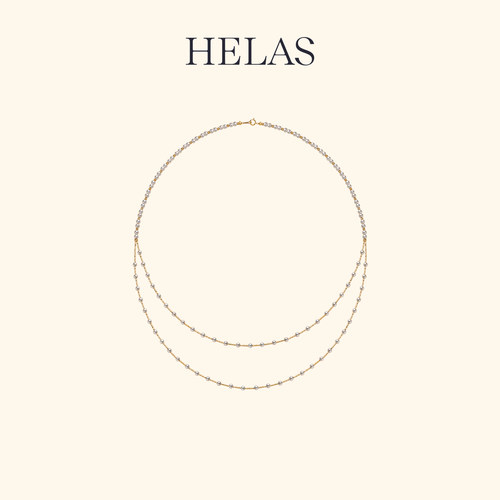 HELAS赫拉淡水珍珠18K金串珠项链
