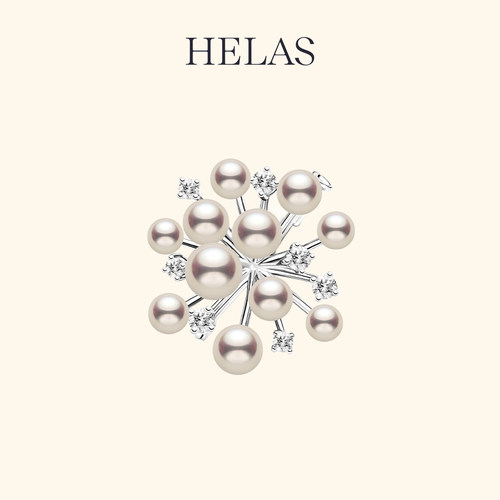 HELAS赫拉淡水珍珠S925银胸针