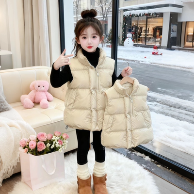女童加厚坎肩保暖背心外穿