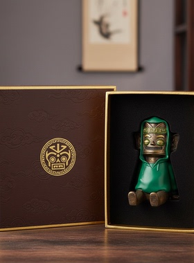 国潮木质佛像摆件礼盒装