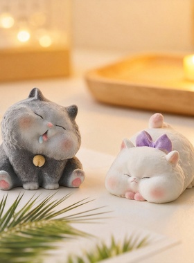 手作可爱萌小猫毛绒包包挂件