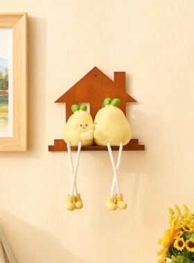 木质小鸟钥匙扣防丢收纳摆件