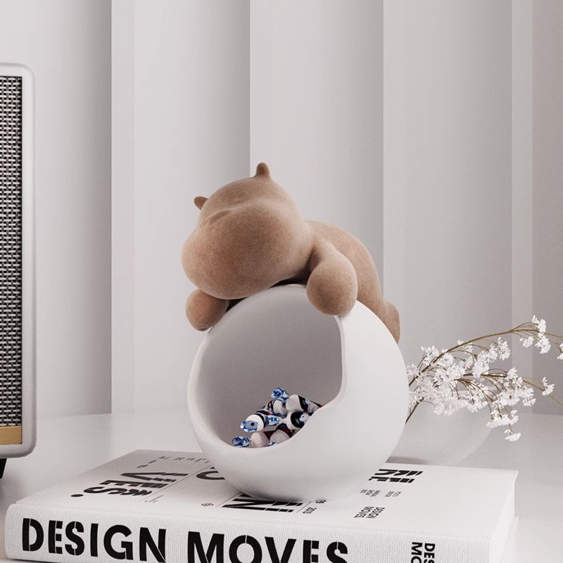 创意狗玄关钥匙收纳摆件轻奢高档客厅布置装饰用品搬新家乔迁礼物