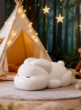 可爱小熊白色卡通毛绒玩具摆件