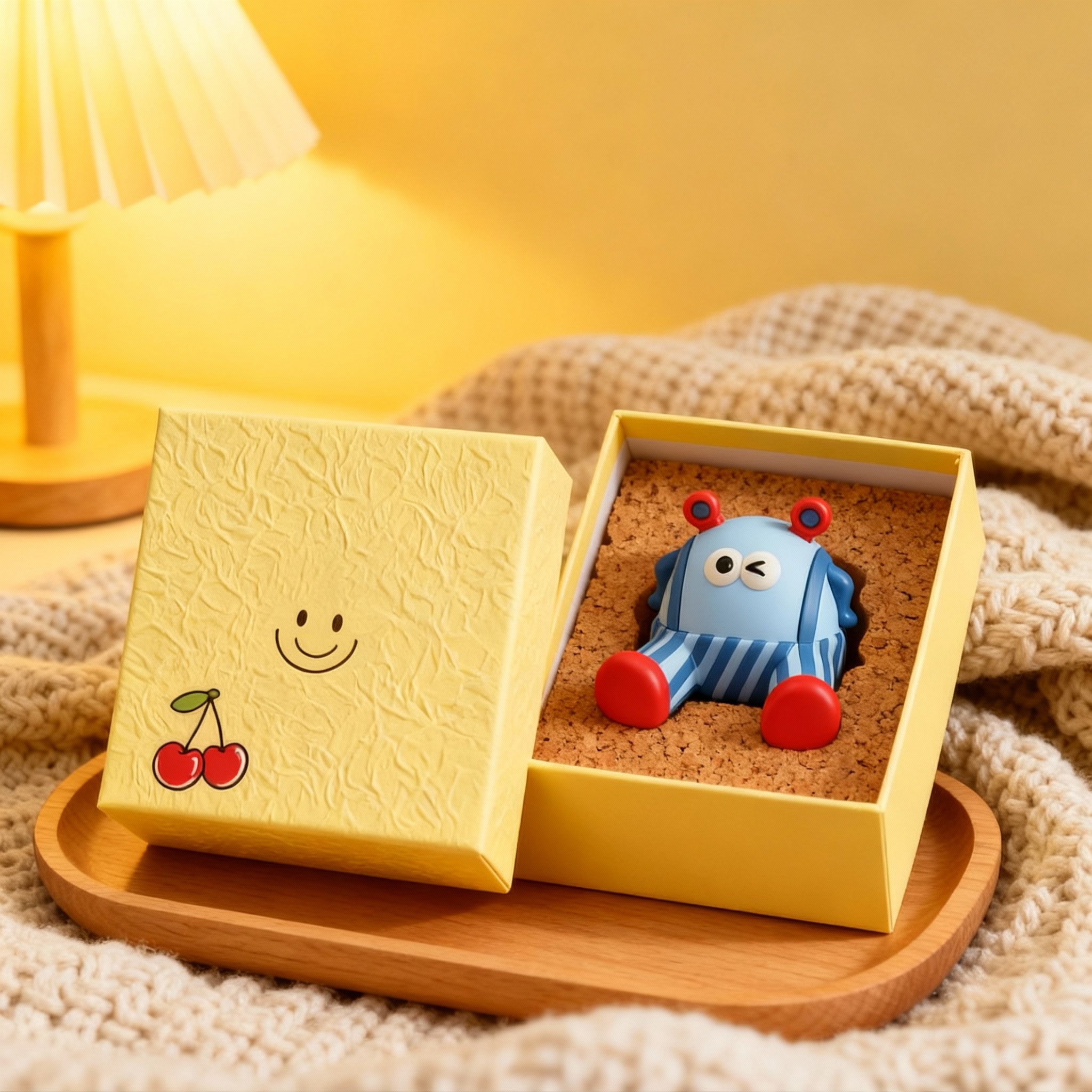 可爱小螃蟹开窗摆件礼盒生日礼物