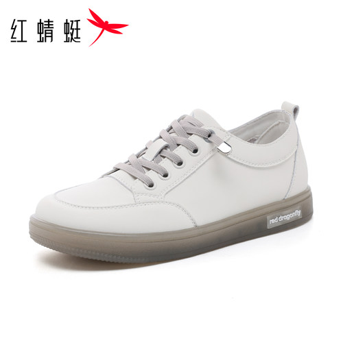 红蜻蜓轻便百搭休闲小白鞋