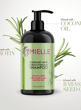 Mielle, 强韧洗发水，迷迭香薄荷香味355 毫升